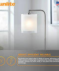 Quad Tube Plug In CFL Lamp 27W 1500 Lumens 6500K Crisp Daylight GX10q4 4 Pin Base in reading lamp setup, illuminated room