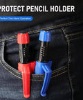 Deep Hole Marking Carpenter Pencil Set With 55mm Long Nose Three Woodworking Pencils And 24 Refills Protective Cap Built In Sharpener