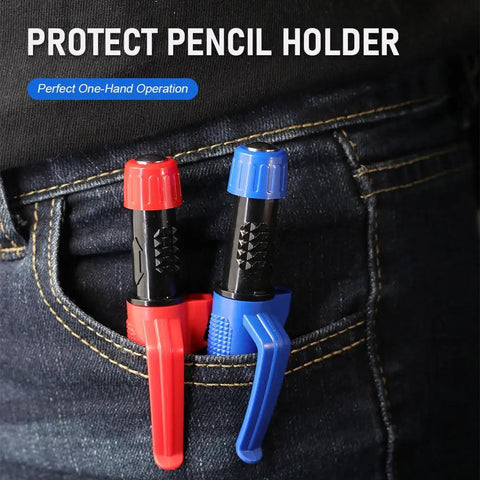 Deep Hole Marking Carpenter Pencil Set With 55mm Long Nose Three Woodworking Pencils And 24 Refills Protective Cap Built In Sharpener