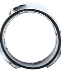 Top view of a silver circular ring component for a gas fuel tank replacement for 1961 Ford Thunderbird, OE style fit.