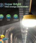 100Ft Construction String Lights For Job Sites, Powerful 100W Work Light Delivering 12000LM, IP65 Weatherproof, tunnel scene