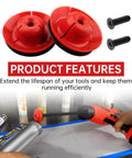44-70-0375 20 Oz Sausage Barrel Replacement Plunger Screw Kit Direct Replacement For Cordless Caulking Gun, red plunger parts displayed