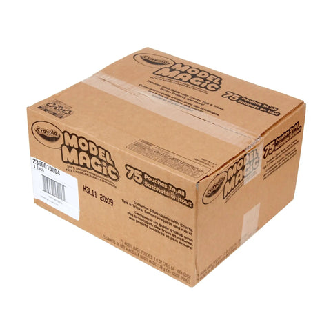 Box of Model Magic White Air Dry Clay 75 Pack 1oz Pouches for Kids Classroom Arts And Crafts Projects, Bulk Teacher Supplies