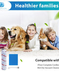 Image showing Three Pack Replacement Brush Rollers And Six Pack Pre Filter Foam For iFloor Complete Wet Dry Vacuum Cleaner Not Compatible With Other Models, family with pets.