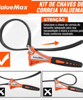 Two Piece Strap Wrench Set For Oil Filters, Shower Heads, Water Filters, And Jar Opener, Adjustable Belt Wrenches With Reinforced Rubber Belts, orange-black handle