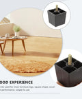 4 Pack Plastic Furniture Legs For Sofas And Cabinets Square Shape With Metal Screws Easy To Install Durable Replacement Feet