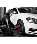 Mechanic using Half Inch Drive Impact Socket Set on car wheel, 11 Piece, 6 Point, SAE And Metric, Wheel Protector