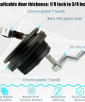 Focus keyword: Beefed Up Durable Boat Hatch Latch With Keys Flush Mount Cam Latch Replacement For Boats And RVs Anti Corrosion ABS Body With Chrome Plated Zinc Handle Marine Deck Hardware In Black And Chrome Finish. Image shows a black and chrome latch with labeled parts, including chrome-plated T handle and zinc alloy camshaft, on a background demonstrating features like hybrid material and secure locking mechanism.