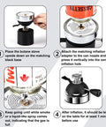 Instructions for Portable Butane Burner For Siphon Coffee Maker With Adjustable Flame and Furnace Stand setup