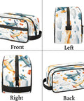 Airplane Cosmetic Bag For Women Travel Makeup Organizer Pouch Kit Waterproof Durable Polyester Toiletries Case with side views