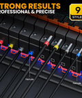 Self Adjusting Ferrule Crimp Tool Set For Wire Ferrules AWG 24 To 8 With 9 Insulated Ferrule Terminals connected with wires
