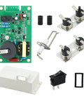 Top Travel Trailer Water Heater Repair Kit With Control Board Thermo Assemblies Electrode And Rocker Component For 12V Systems includes control board and rocker components.
