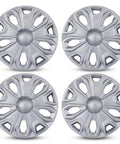 Set of 4 Ford Transit Hubcap Wheel Covers 16 Inch Silver Replacement for 2015 to 2026 steel wheels with 5 lug pattern.