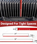 Beefy Flat Tight Space Radiator Cleaning Wand For Radiators And Condensers, Heavy-Duty 24 Inch Tool with air head in action