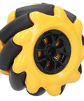 Omni Directional Mecanum Wheels Set 60mm For DIY Smart Robot Car with rubber coating for TT motor compatibility, side view