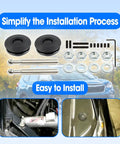 Heavy Duty Two Pack Quick Release Hood Latch 2 44 Inch Forged From Lightweight Aluminum Alloy Rock Solid Construction for easy installation parts.