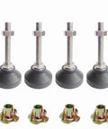 Heavy Duty M6 Furniture Leveling Feet Squash The Wobbles Off Tables Cabinets And Workbenches Quick With Swivel Nylon Bases and Steel Bolts