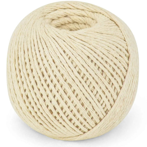 Ball of Unbleached 12 Ply Cotton Butcher Twine 720 Feet Food Grade String For Cooking Wrapping Trussing Turkey Roasting