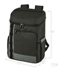 Insulated Cooler Backpack For 4 With Plates And Glasses Lightweight Lunch Pack featuring zippers, dimensions 18x13x8 inches, portable design.