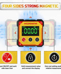 Digital Angle Finder With Laser And Heavy Duty Magnets Cube Inclinometer For Table Saw And Woodworking Measuring Pro Grade Level Box, front view