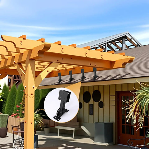 Heavy Duty 2x4 Roof Riser Brackets Kit Three Pack With Adjustable Angles Black Powder Coated Pergola Support Brackets For Patios Gazebos And Outdoor Pergolas Durable Roof Lift Brackets Built To Take Rain Or Shine