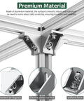 10 Pack 4040 Aluminum Extrusion Corner Brackets And 4080 Profile Connectors Kit with 40 M8 T Slot Nuts And Hex Screws installed
