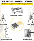 Replacement Chopper Blade Set One Quarter Inch For Even Cuts, shown compatible with various commercial choppers
