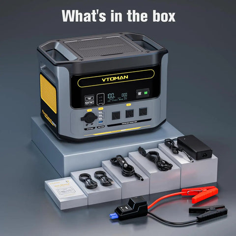 FlashSpeed 1000 Portable Solar Generator 828Wh LiFePO4 with included cables and accessories displayed