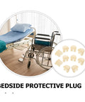 Hospital room with wheelchair and 10 Piece Bedside Rail End Caps For Hospital Beds Decorative Safety Covers Cushion End Protectors