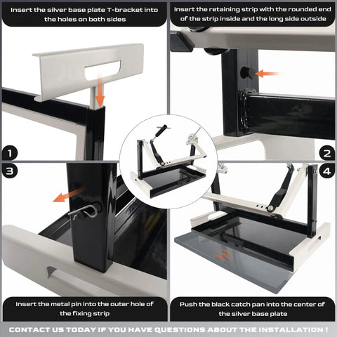 Installation process of Beefy Motorcycle Engine Stand For Vertical Single Cylinder 2 Stroke And 4 Stroke Engines Eight Angle Adjustable Mount Compatible With Honda Yamaha Kawasaki Suzuki ATV Dirt Bike, showing step-by-step assembly for mounting.