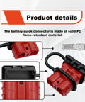 Heavy Duty Anderson Connectors 50A Red Quick Connect Kit With Hella Secure Copper Terminals showing detailed connector design and materials.