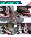 DIY Friendly Pro Grade Brake Caliper Press Tool For Auto Repair, 360 Degree Swing Ratchet Expander Wrench in use on vehicle calipers