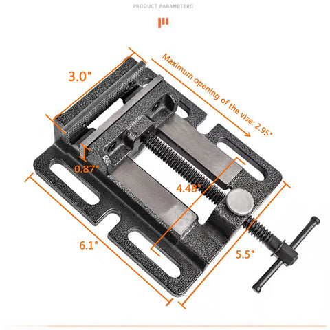 Drill Press Vise 3.0 Inch Quick Release Bench Clamp Built Like A Beast With Heavy Duty Cast Steel Industrial Vise Black Product