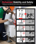 Two Pack Heavy Duty Labor Saving Arm Jack Lifts Up To Ten Inches used in radiator installation with comparison chart