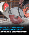 14 Inch Universal Diamond Blade For Dry And Wet Cutting Concrete Granite Tiles Natural Stone And Metal With Continuous Turbo Segments 20mm Or 1 Inch Bore Delivers Beast Performance And High Precision Pro Grade Disc in use with power saw on concrete