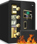Extra Large 5.0 Cu Ft Home Safe Fireproof And Water Resistant with digital keypad, visible valuables and fireproof document bag
