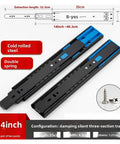 Two Pack Metal Drawer Slides With Built In Buffer Soft Close For Cabinet Drawers, 14 Inch Track Width 45mm, shown with screws