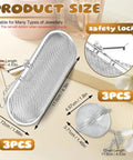 Heavy Duty Stainless Steel Ultrasonic Basket For Jewelry And Small Parts Cleaning Compatible With All Cleaner Units, 4.3 x 1.8 inches.
