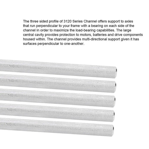 D Shaft Stainless Steel Robot Axle 6mm x 100mm 5 Pack Flat Side Drive Shaft in row view