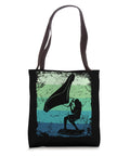 Retro Wing Foil Wingsurfing Tote Bag featuring a colorful wingboard graphic design on 16x16 inch durable canvas.