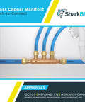 Three Quarter Inch To One Half Inch Outlet Three Port Closed Multi Port Tee Push To Connect Brass Plumbing Fittings installation