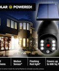 Extreme 360 Solar Outdoor Light With Motion Sensor Weatherproof Wireless LED Flood Light in front of house at night