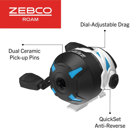 Roam Size 30 Spincast Fishing Reel With Pre Spooled 10 Pound Line Right Or Left Hand Retrieve Built To Last Beefy Stainless Front Cover