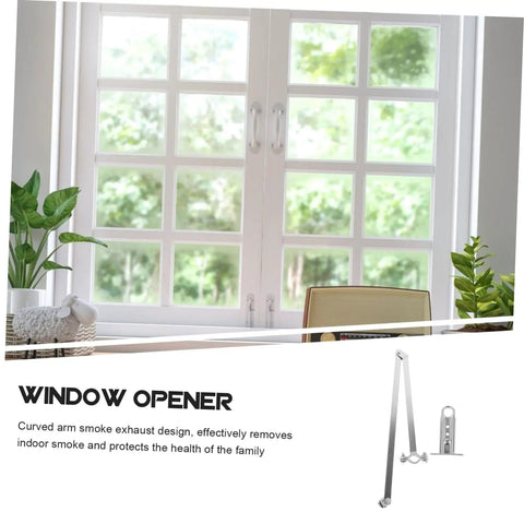 Manual Window Opener Bracket Kit With Crank Handle For Reliable Airflow Control Easy Install No Fuss Versatile For A Variety Of Window Types Ideal For Greenhouses Homes Offices And Workshops