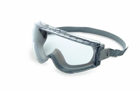 Stealth Safety Goggles With Clear Uvextreme Anti Fog Lens, Gray Frame And Neoprene Headband, Universal Fit, Durable Eye Protection For Work