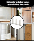 Sliding Closet Door Floor Guide Set White Bottom Track Guides For Stable Door Sliders With Floor Mount Or Adhesive Pad Installations
