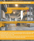 Heavy Duty Forklift Telescopic Boom Jib And Mobile Crane Extendable Lifting Arm With 4400 Lb Capacity features a 7-12ft adjustable arm.