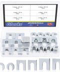 152 Piece Universal Body Shim Kit For Auto Alignment Three Eighths Inch And One Half Inch Shims, C Type U Type Assortment