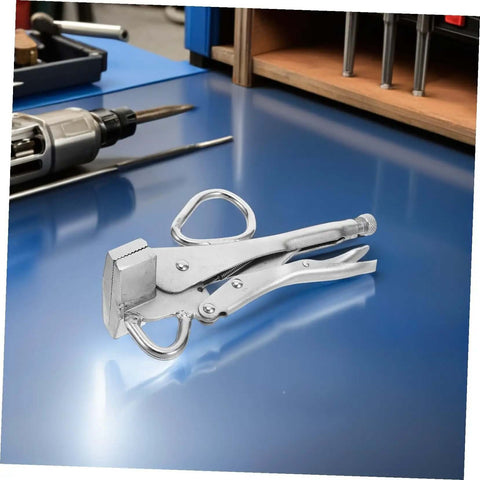 Adjustable Steel Vice Grip Plier For Automotive Sheet Metal Repair Pro Grade Heavy Duty Welding Clamp on workshop table