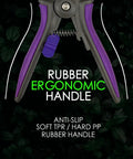 Nonstick Resin-Resist Micro-Tip Garden Snips 6 Inch Fluorine-Coated Scissors with ergonomic rubber handle on plant background